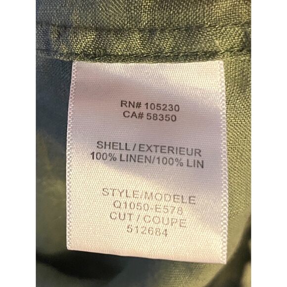 EQUIPMENT Femme Green Stripe Sleeveless Button Back Tank Top  Woman's Size Large - Picture 5 of 10